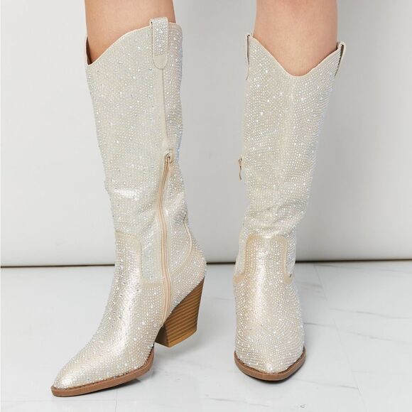 Forever Link Glitter Cowboy Boots - Picture 1 of 6